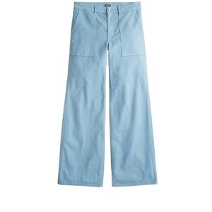 NWT J.Crew Camp-Pocket Wide-Leg Regatta Blue Pant (Size 34)